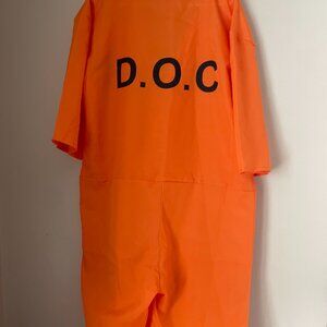 Orange Prisoner D.O.C Inmate Jumpsuit Costum